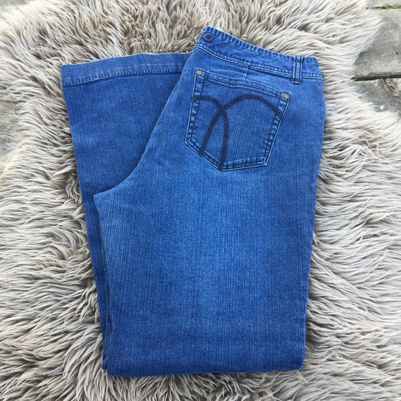 Liz Claiborne boot cut blue jeans - size 14P - Picture 9 of 9